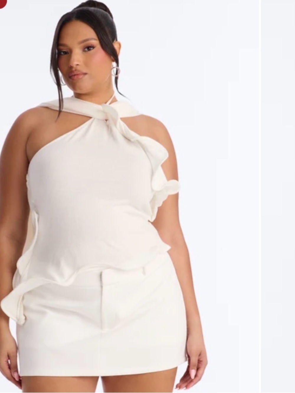 Fashion Nova cream wired sweater halter top new